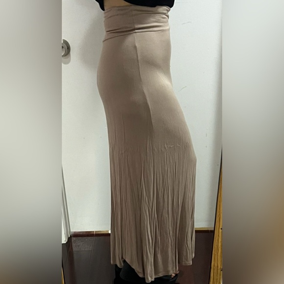 BIG SALE(5 for $20)- Poetry Women's Maxi Skirt in Taupe - Picture 2 of 3
